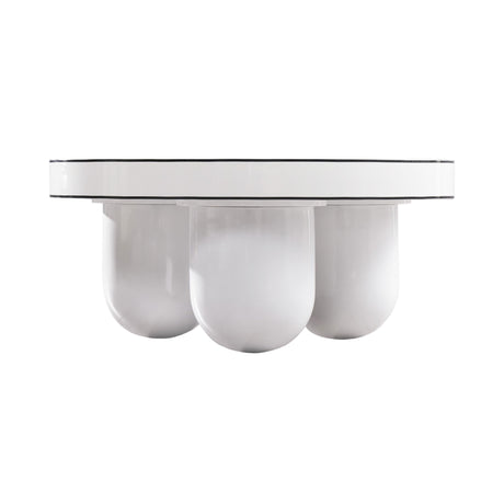 Jasper White Glossy Coffee Table by TOV Furniture at Eve Furniture