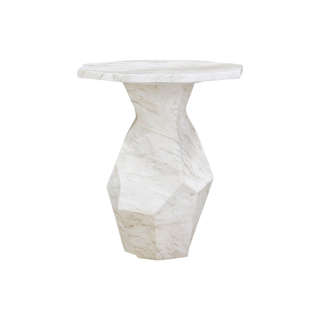 Esme Faux Marble Indoor / Outdoor Round Side Table by TOV Furniture at Eve Furniture