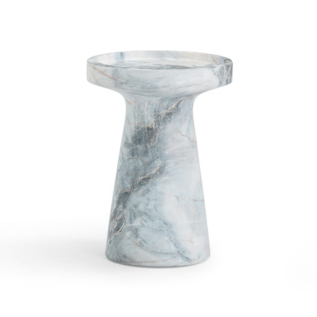 Zara Aegean Marble Indoor / Outdoor Side Table by TOV Furniture at Eve Furniture
