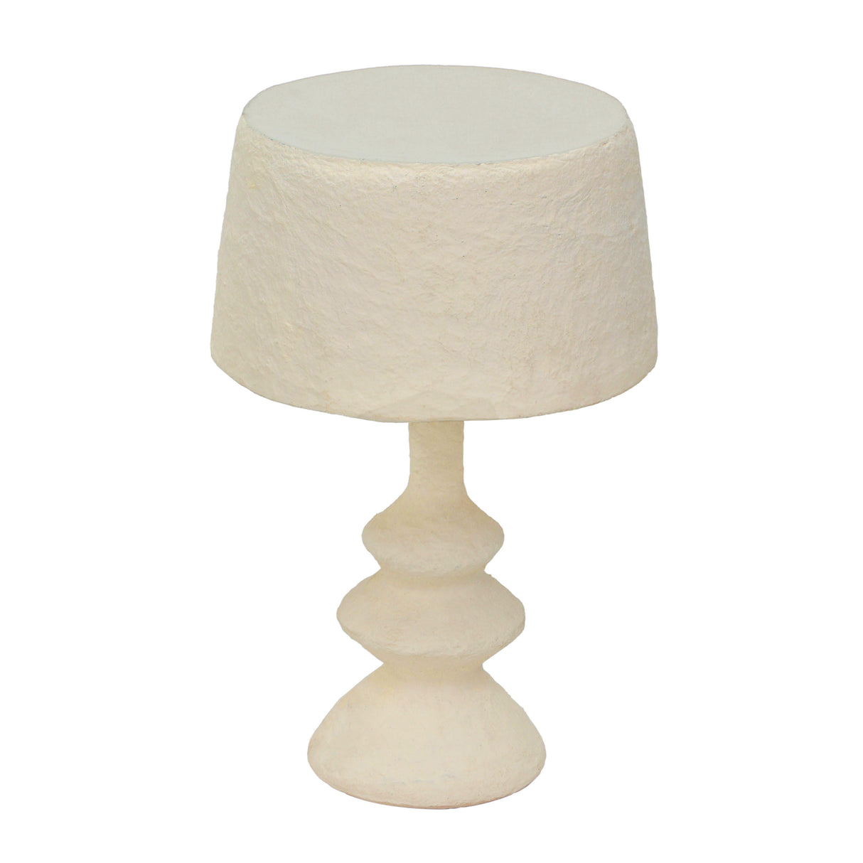 Cream Cotton Mache Table Lamp by TOV Furniture at Eve Furniture