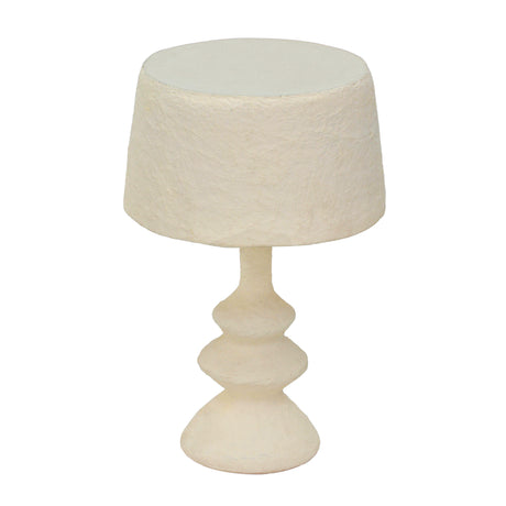 Cream Cotton Mache Table Lamp by TOV Furniture at Eve Furniture