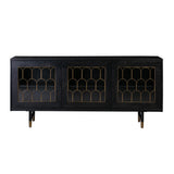 Gatsby Black Acacia Wood 66" Buffet by TOV Furniture at Eve Furniture