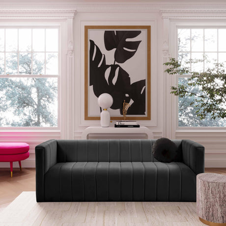 Norah Black Velvet Sofa by TOV Furniture at Eve Furniture