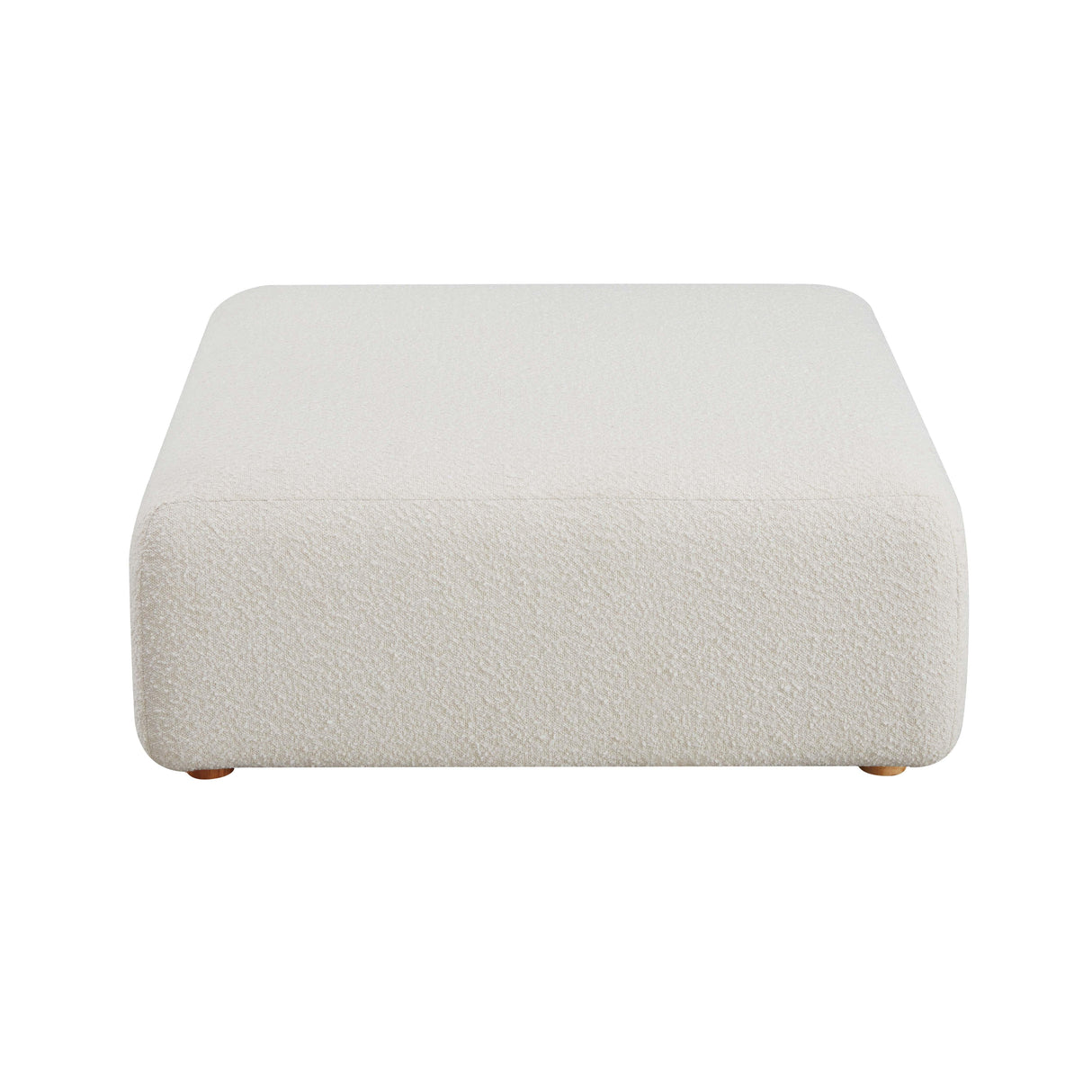 Hangover Cream Boucle Ottoman by TOV Furniture at Eve Furniture