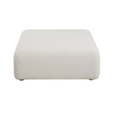 Hangover Cream Boucle Ottoman by TOV Furniture at Eve Furniture