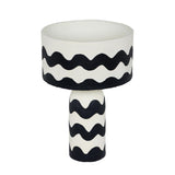 Tropea Black Waves Papier Mache Table Lamp by TOV Furniture at Eve Furniture