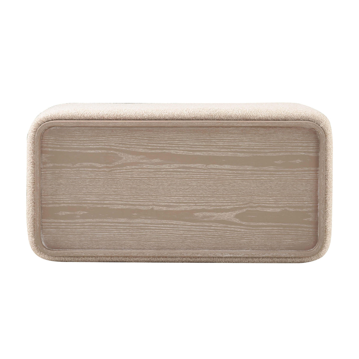 Sylvie Cream Boucle Ottoman Table by TOV Furniture at Eve Furniture