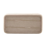 Sylvie Cream Boucle Ottoman Table by TOV Furniture at Eve Furniture