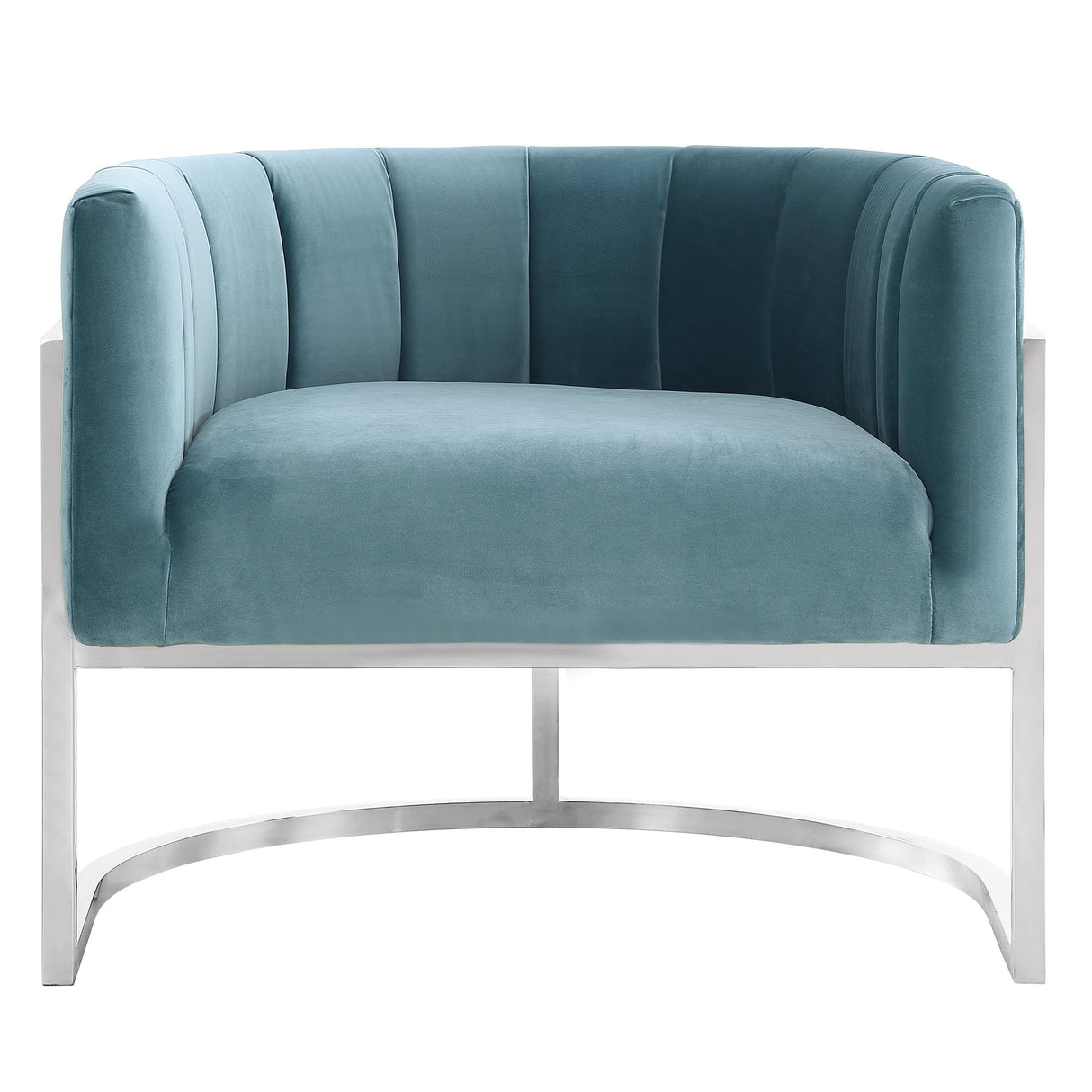 Magnolia Velvet Accent Chair with Silver Base by TOV Furniture at Eve Furniture