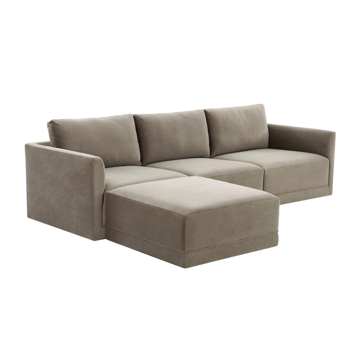 Willow Velvet Modular 4-Piece Sectional by TOV Furniture at Eve Furniture