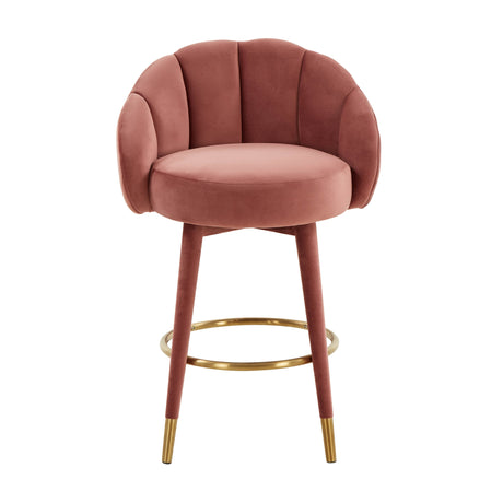 Myla Velvet Swivel Stool by TOV Furniture at Eve Furniture