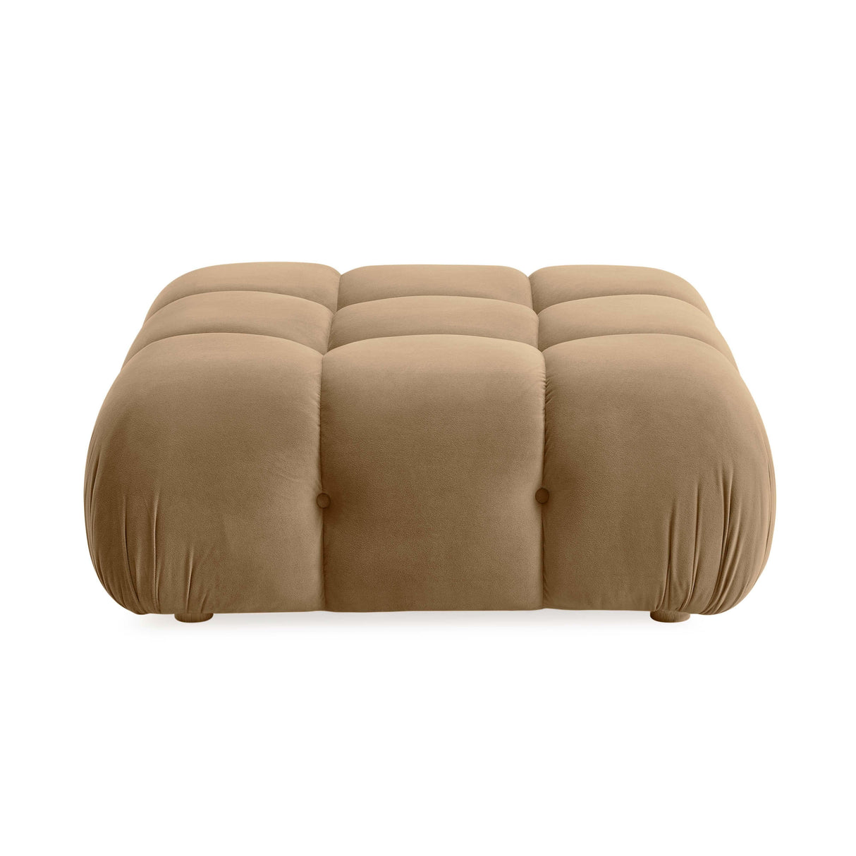 Calliope Cafe Au Lait Performance Velvet Modular Ottoman by TOV Furniture at Eve Furniture