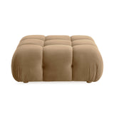 Calliope Cafe Au Lait Performance Velvet Modular Ottoman by TOV Furniture at Eve Furniture
