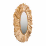 Tribal Natural Abaca Grass Oval Wall Mirror by TOV Furniture at Eve Furniture