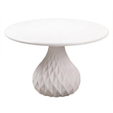 Tulum Ivory Concrete Indoor / Outdoor 47" Round Dining Table by TOV Furniture at Eve Furniture