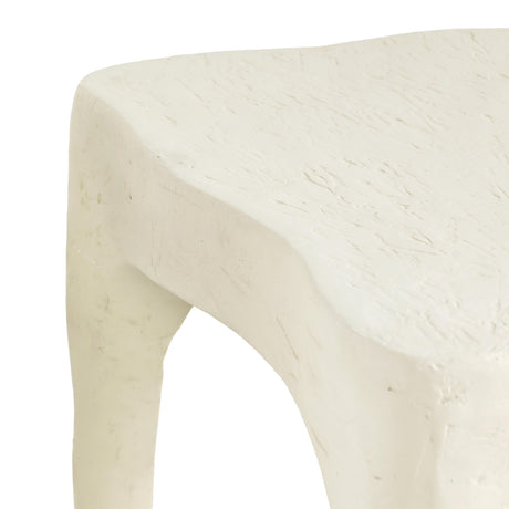 Skully Cream Textured Side Table by TOV Furniture at Eve Furniture