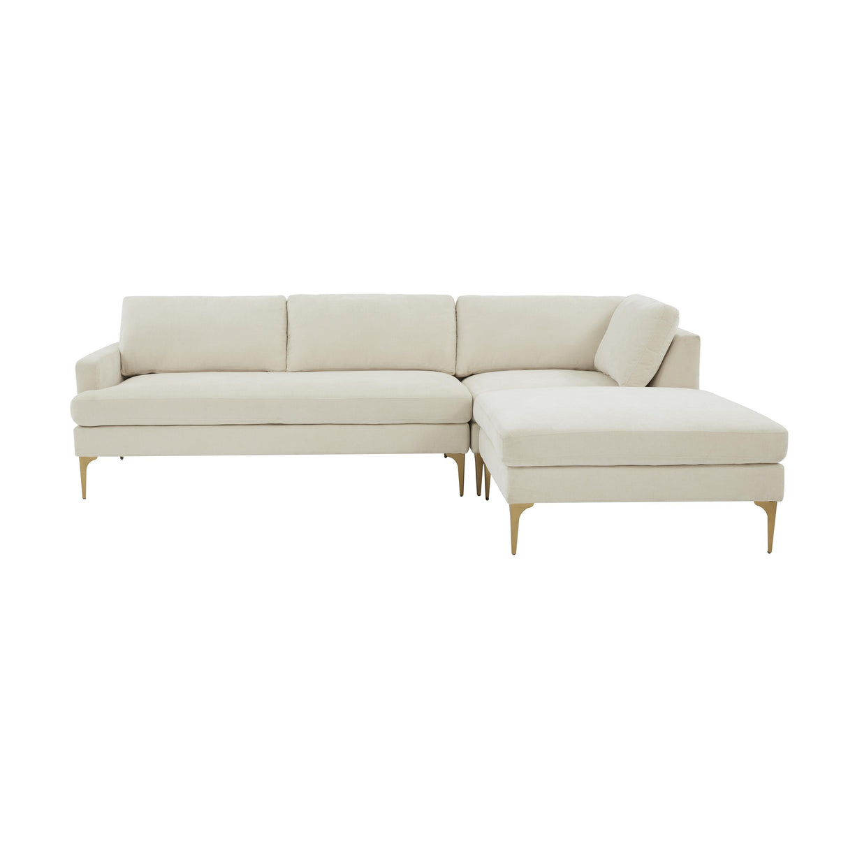 Serena Velvet Chaise Sectional by TOV Furniture at Eve Furniture