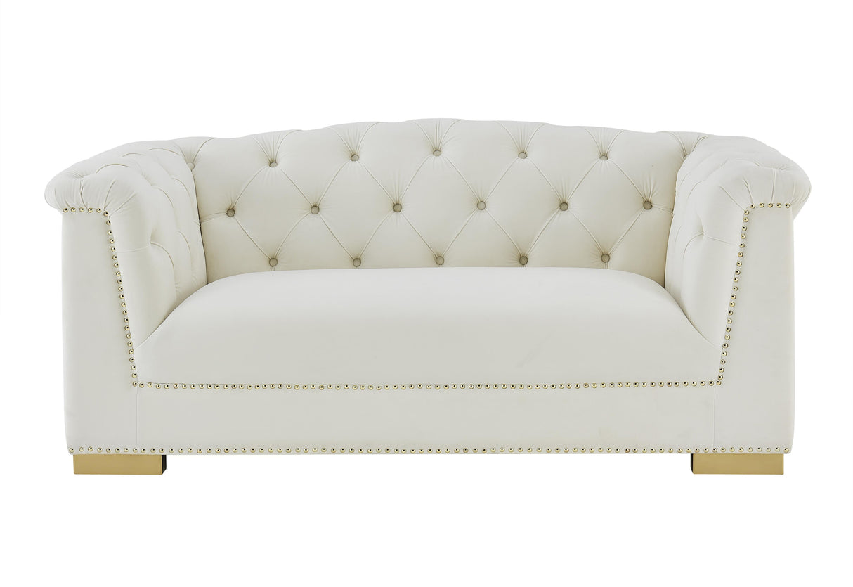Farah Velvet Loveseat by Inspire Me! Home Decor by TOV Furniture at Eve Furniture