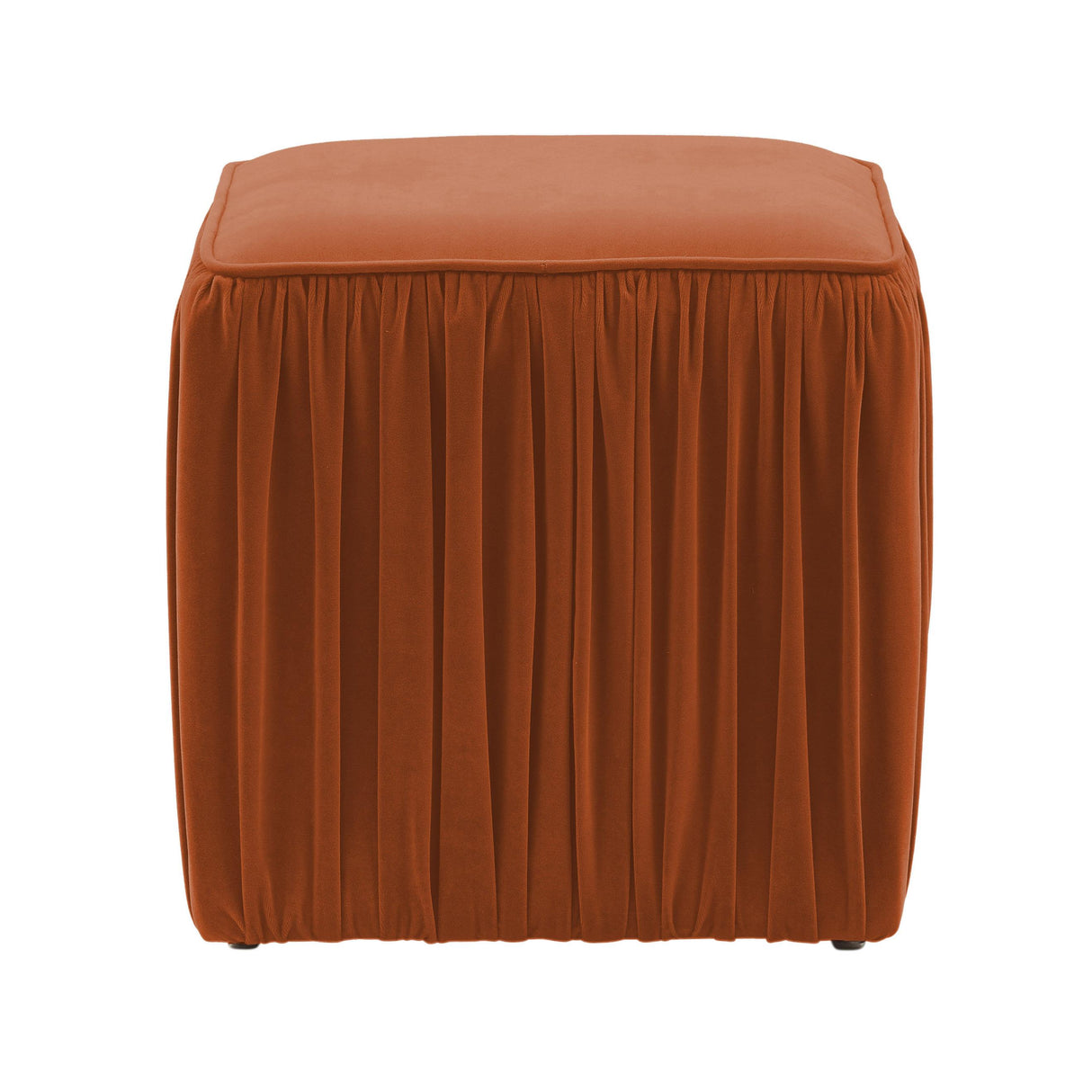 Morgan Pleated Velvet Ottoman by TOV Furniture at Eve Furniture