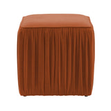 Morgan Pleated Velvet Ottoman by TOV Furniture at Eve Furniture