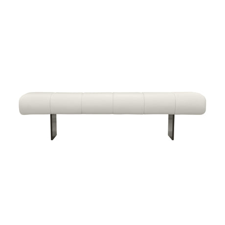 Karol Cream Performance Vegan Leather Bench by TOV Furniture at Eve Furniture
