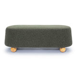 Jaine Loose Mohair Large Ottoman by TOV Furniture at Eve Furniture