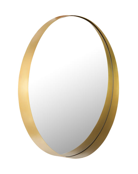 Rella Brass 23" Round Wall Mirror by TOV Furniture at Eve Furniture