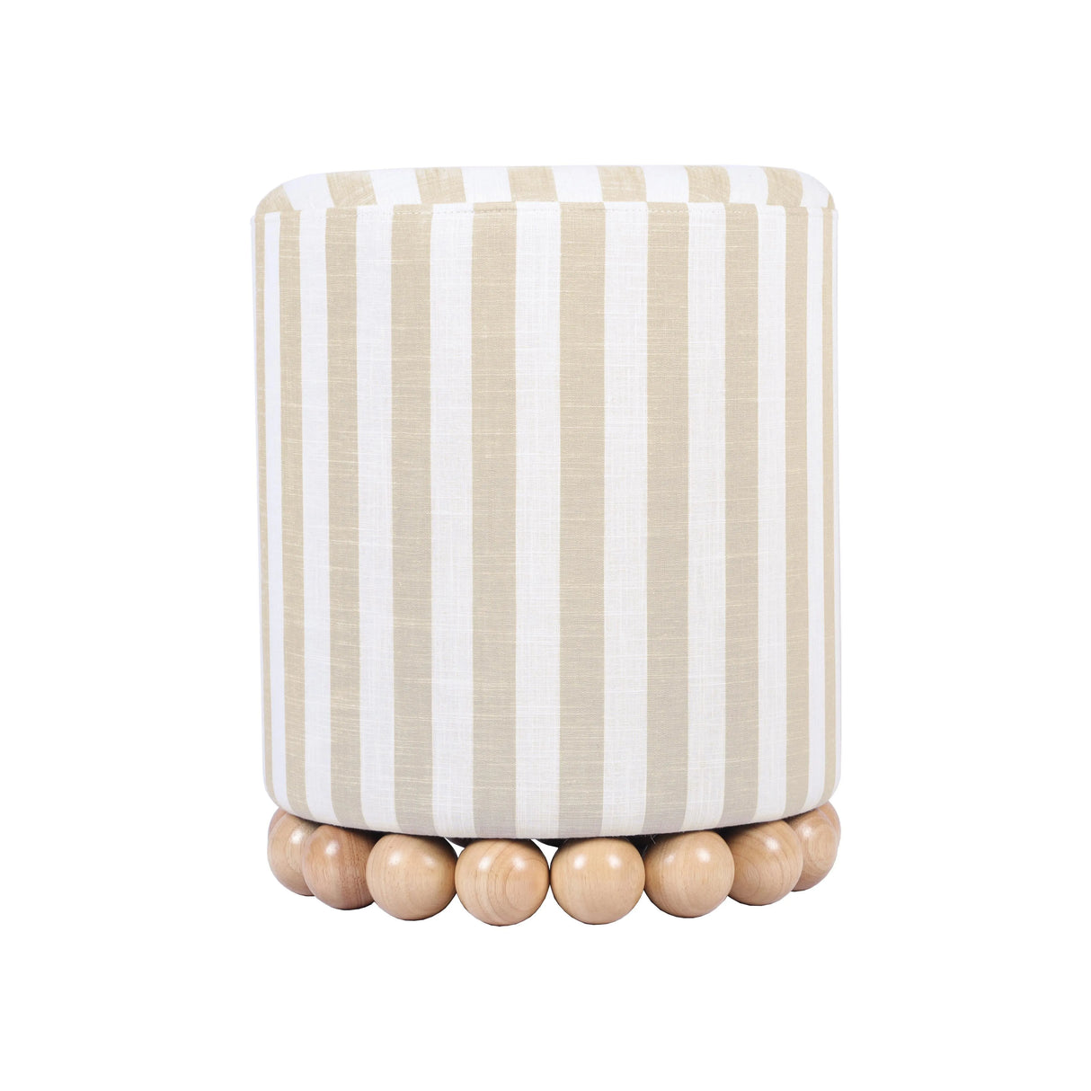 Dex Striped Linen Ottoman by TOV Furniture at Eve Furniture