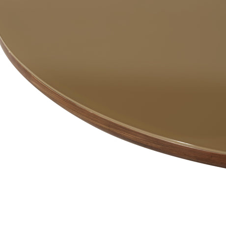 Oani Walnut and Glass Round Coffee Table by TOV Furniture at Eve Furniture