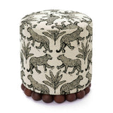 Dex Leopard Jacquard Ottoman by TOV Furniture at Eve Furniture