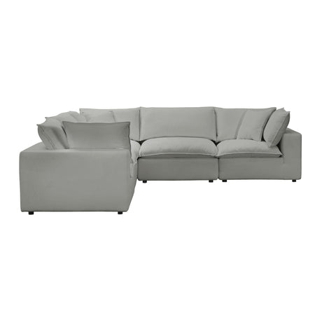 Cali Performance Fabric Modular 5-Piece L-Sectional by TOV Furniture at Eve Furniture