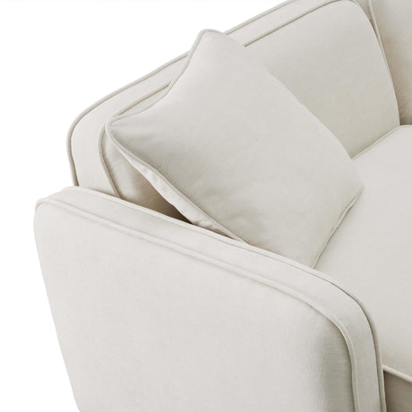 Travie Sand Upcycled Linen Modular Loveseat by TOV Furniture at Eve Furniture