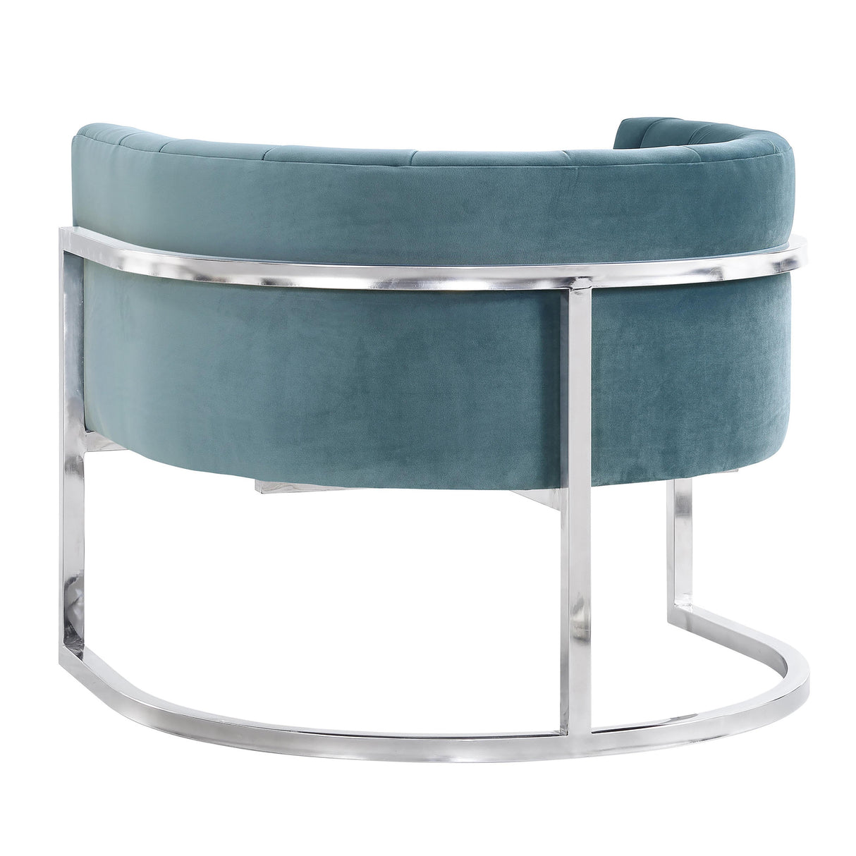 Magnolia Velvet Accent Chair with Silver Base by TOV Furniture at Eve Furniture