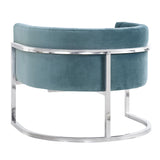 Magnolia Velvet Accent Chair with Silver Base by TOV Furniture at Eve Furniture