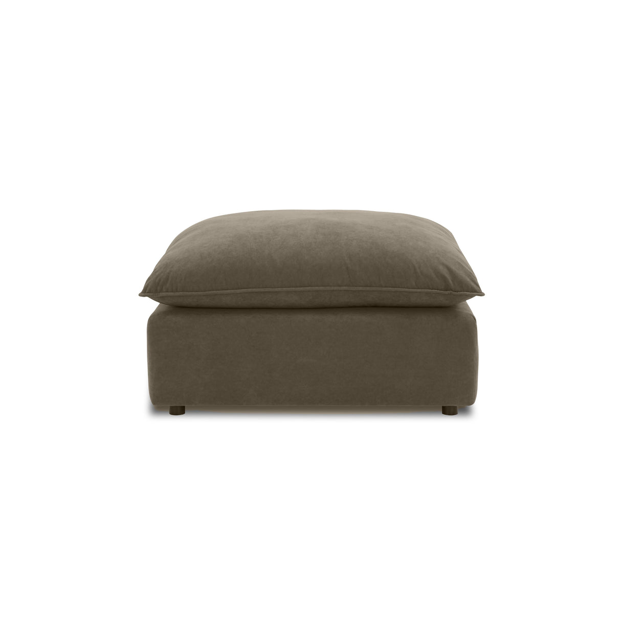 Cali Chocolate Brown Performance Velvet Ottoman by TOV Furniture at Eve Furniture