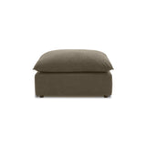 Cali Chocolate Brown Performance Velvet Ottoman by TOV Furniture at Eve Furniture