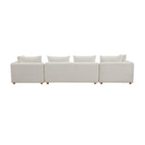 Hangover Cream Boucle 145" Long Sofa by TOV Furniture at Eve Furniture