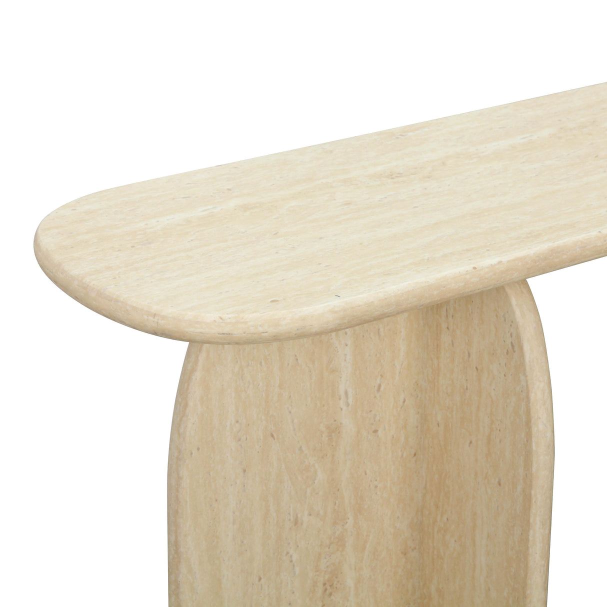 Clementine Faux Travertine Console Table by TOV Furniture at Eve Furniture