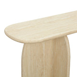 Clementine Faux Travertine Console Table by TOV Furniture at Eve Furniture