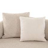 Sylvie Cream Boucle Arm 2-Seater Loveseat by TOV Furniture at Eve Furniture