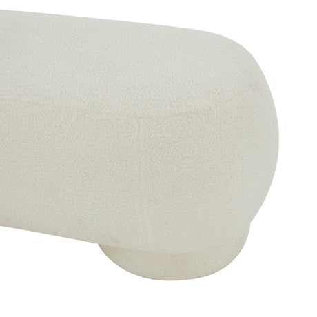 Mara Vegan Shearling Ottoman by TOV Furniture at Eve Furniture