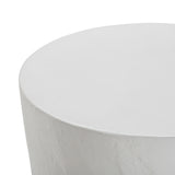 Margot Light Grey Faux Plaster Indoor / Outdoor Concrete Stool by TOV Furniture at Eve Furniture