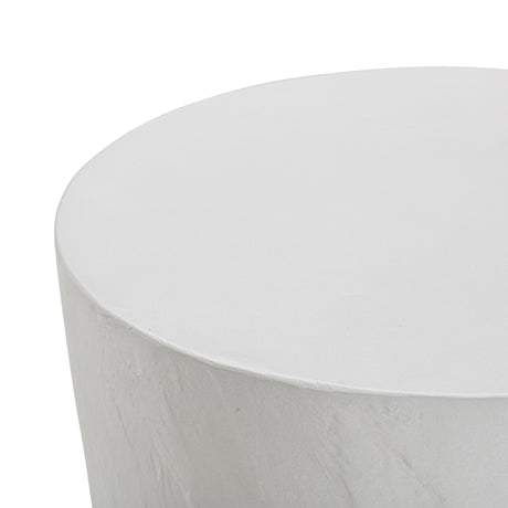Margot Light Grey Faux Plaster Indoor / Outdoor Concrete Stool by TOV Furniture at Eve Furniture