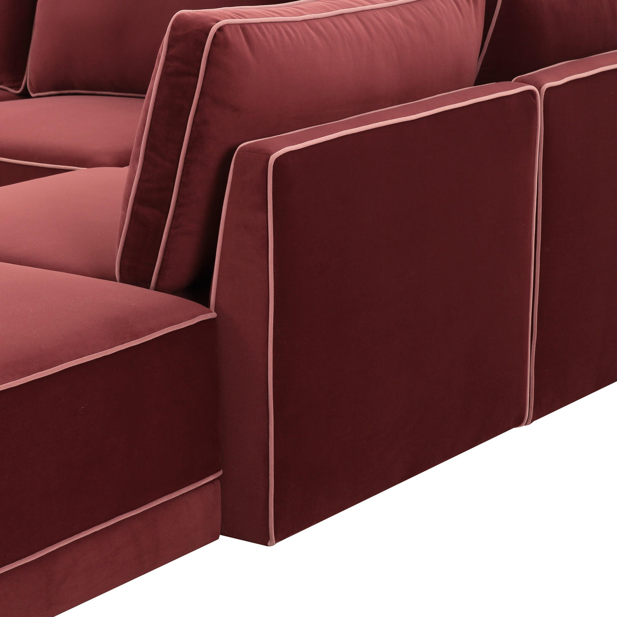 Willow Velvet Modular Right Arm Facing (RAF) Sectional by TOV Furniture at Eve Furniture
