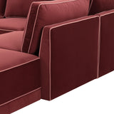 Willow Velvet Modular Right Arm Facing (RAF) Sectional by TOV Furniture at Eve Furniture
