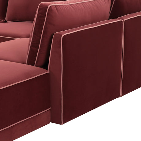 Willow Velvet Modular Right Arm Facing (RAF) Sectional by TOV Furniture at Eve Furniture