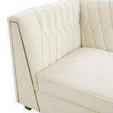 Wafa Cream Velvet Sofa by Inspire Me! Home Decor by TOV Furniture at Eve Furniture