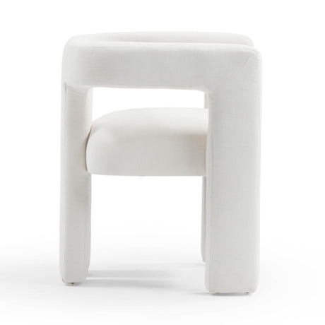 Sloane Bone White Upcycled Fabric Chair by TOV Furniture at Eve Furniture
