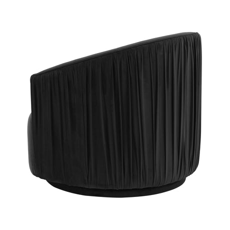 London Pleated Velvet Swivel Chair by TOV Furniture at Eve Furniture