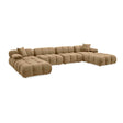 Calliope Cafe Au Lait Performance Velvet 6-piece Modular U-Sectional by TOV Furniture at Eve Furniture
